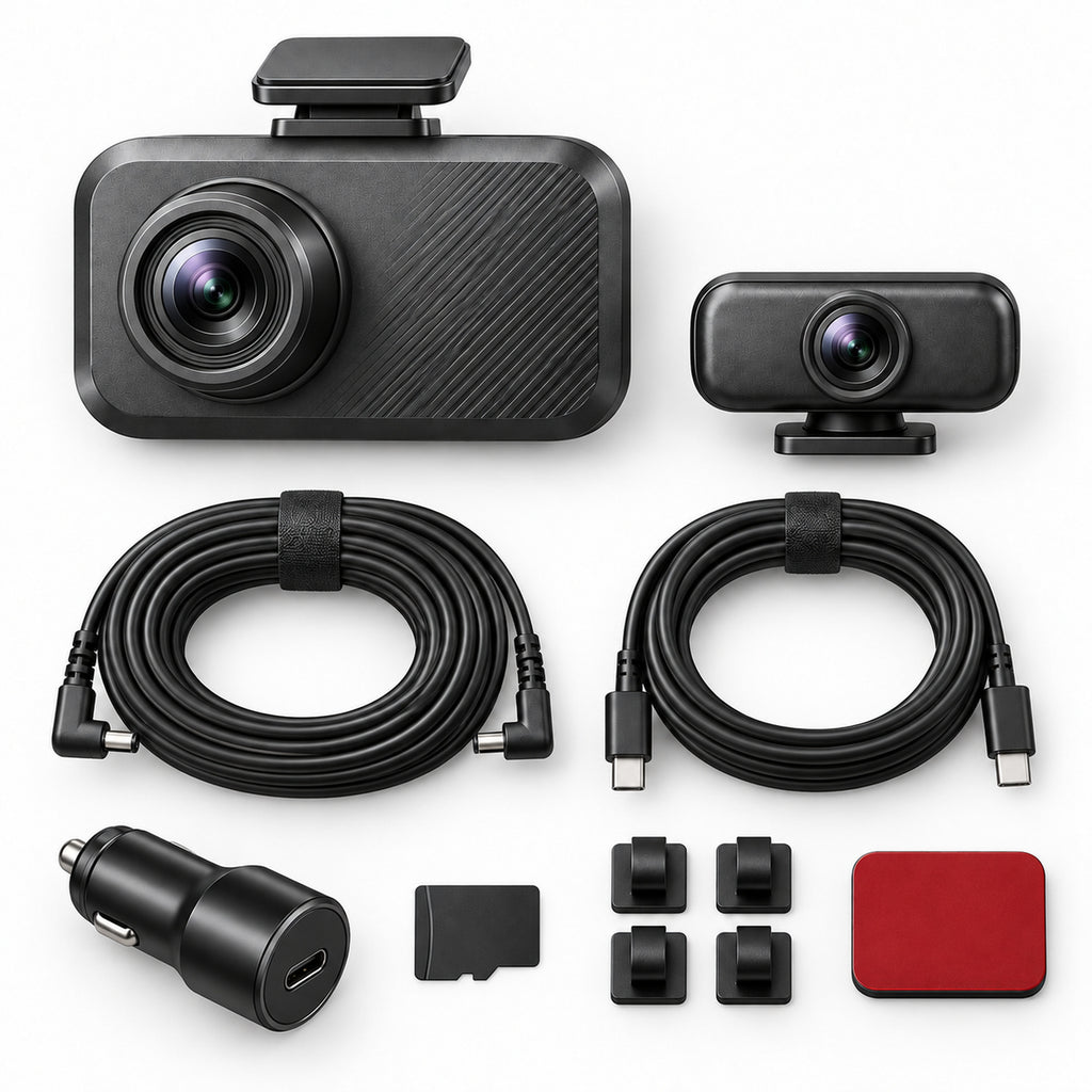 Wide Screen Front and Rear Dash Cam