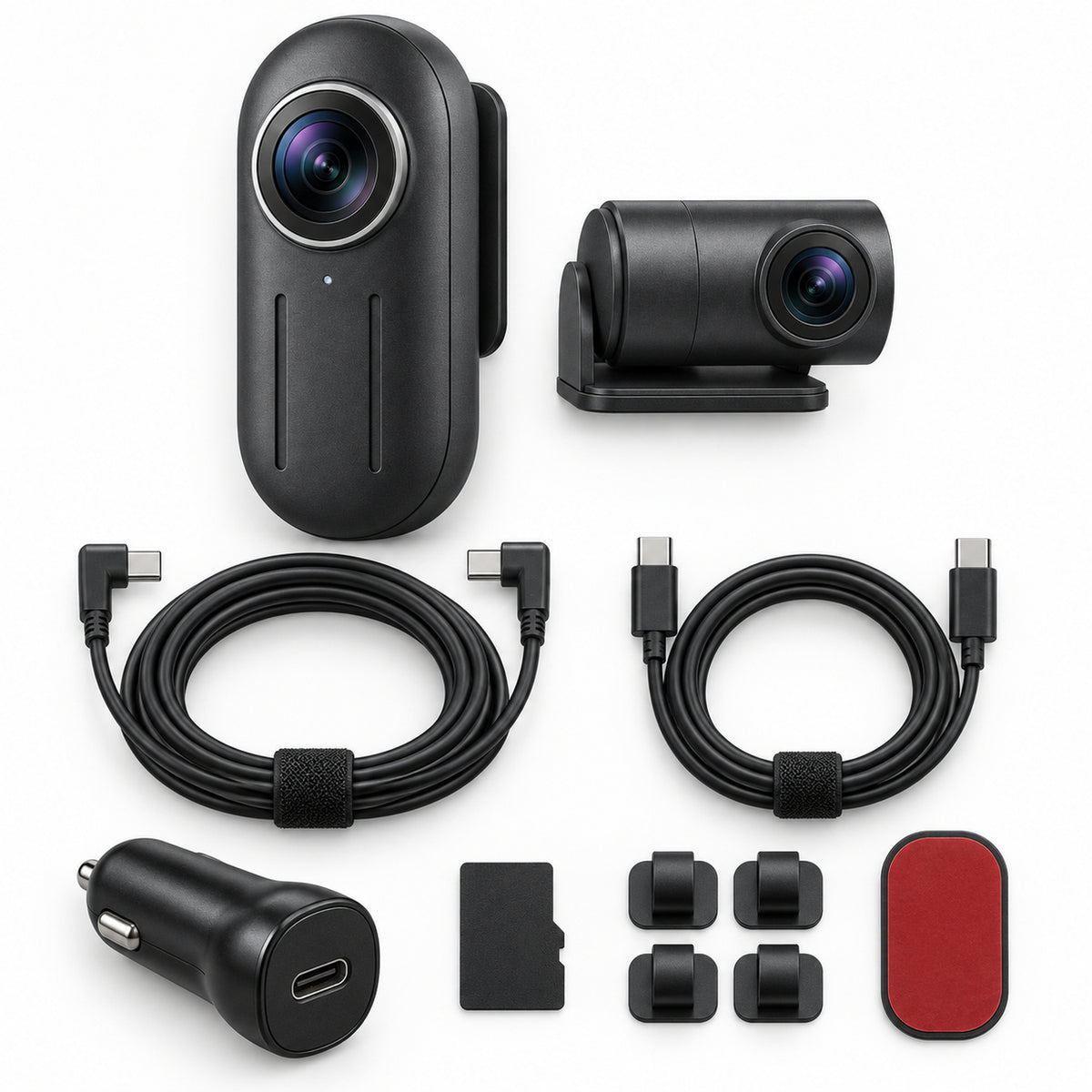Vertical Pod Front and Rear Dash Cam